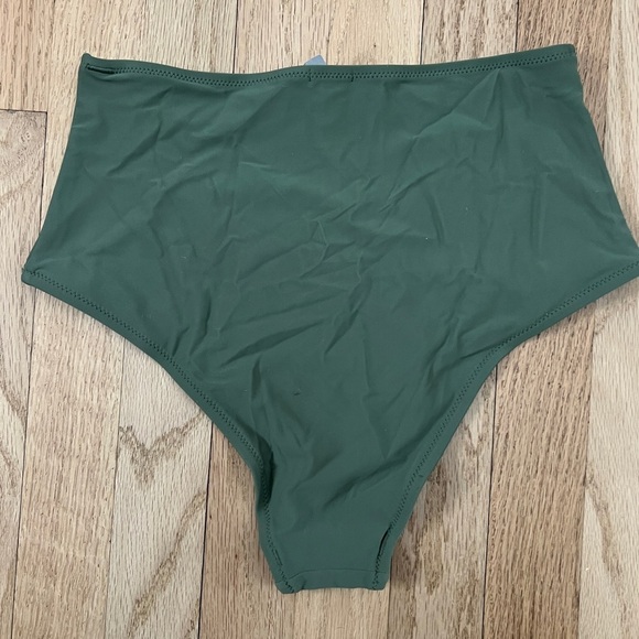 Aerie High Waisted Cheeky Sage Green Bikini Bottom Size S NWT - Picture 4 of 5